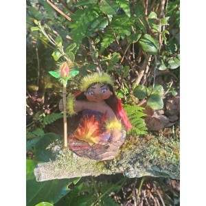 4" Art Doll Pele, Volcano Goddess